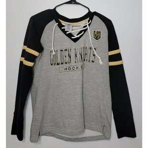 Vegas Golden Knights NHL Hockey Long Sleeve Sweater Laces Sz Women’s S Small VGK